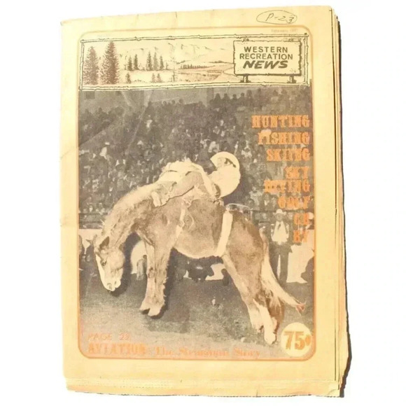 Vintage February 1977 Western Recreation News Newspaper - Hunting FISHING Skiing - Picture 1 of 3